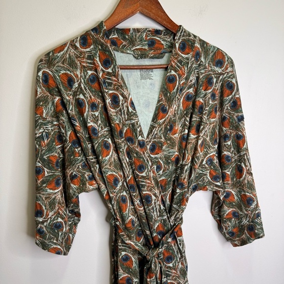 Gillian & Omalley Peacock Feather Robe Size XS/Small NWT - Picture 4 of 7
